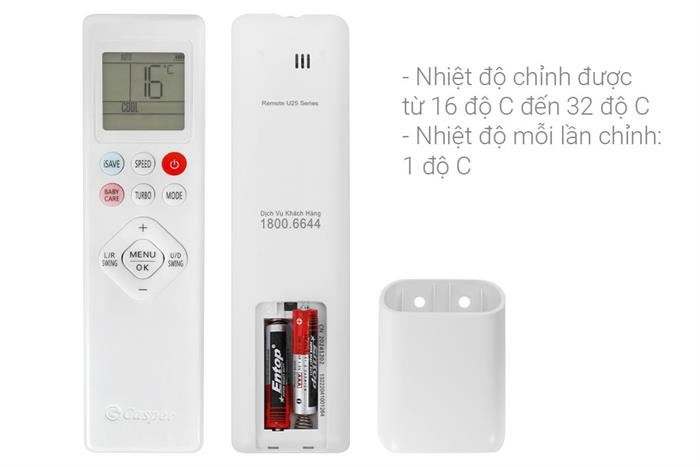 Điều hòa Casper Inverter 12000 BTU 1 chiều QC-12IU36A - Model 2025